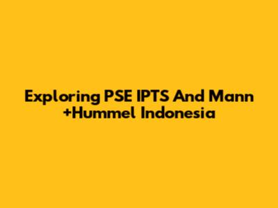 Exploring PSE IPTS And Mann+Hummel Indonesia